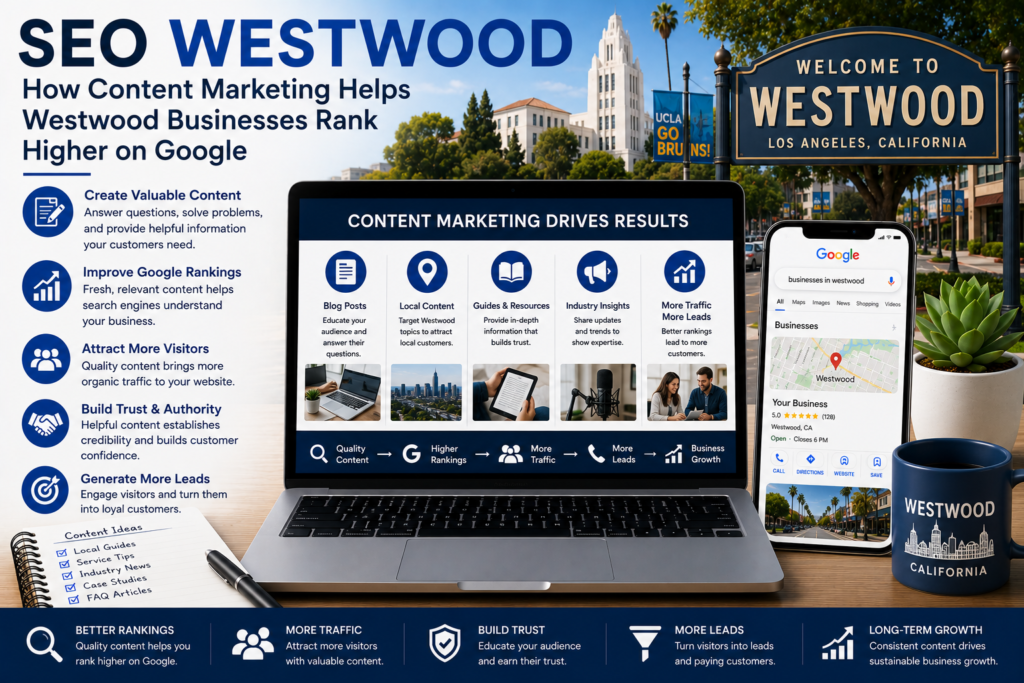 SEO Westwood helping businesses improve Google rankings with content marketing.